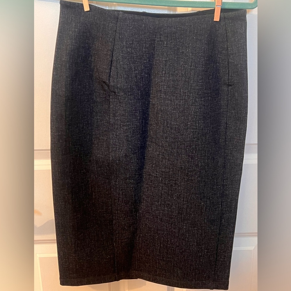 Liverpool Charcoal  Gray tweed look Pencil Skirt